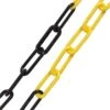 6mm YELLOW & BLACK Plastic Link Chain 30mtr Reel