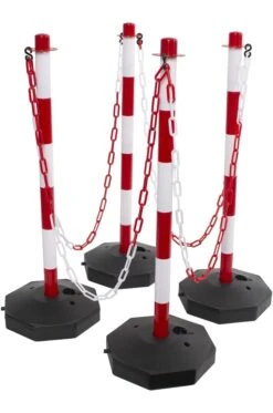 Plastic Chain Post Set (x4) With 6mtrs Of Chain 7 Plastic Chain Post Set (x4) With 6mtrs Of Chain -Router Shop plastic chain post set x4 with 6mtrs of chain 2