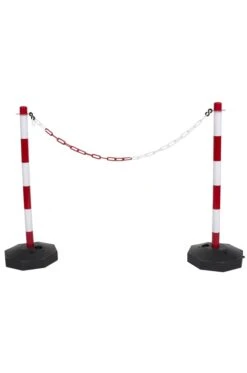 Plastic Chain Post Set (x6) With 15mtrs Of Chain