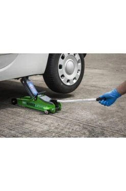 Sealey 1020LEHV 2tonne Low Profile Short Chassis Trolley Jack Hi-Vis Green