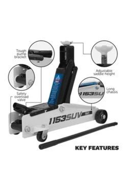 Sealey 1153SUV 3tonne Long Reach High Lift SUV Trolley Jack -Router Shop sealey 1153suv 3tonne long reach high lift suv trolley jack 2