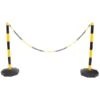 Yellow & Black Plastic Chain Post Set (x2) With 3mtrs Of Chain -Router Shop yellow black plastic chain post set x2 with 3mtrs of chain
